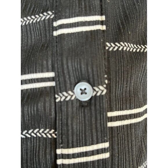 Lane Bryant Striped Top 14 Black Retro Classic Minimalist Office Casual Resort - Picture 5 of 11